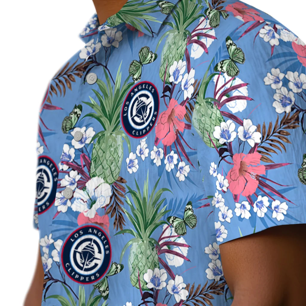 Los Angeles Clippers Hawaiian Shirt - Pineapple Bouquet | Hula Hawaiian Shirts