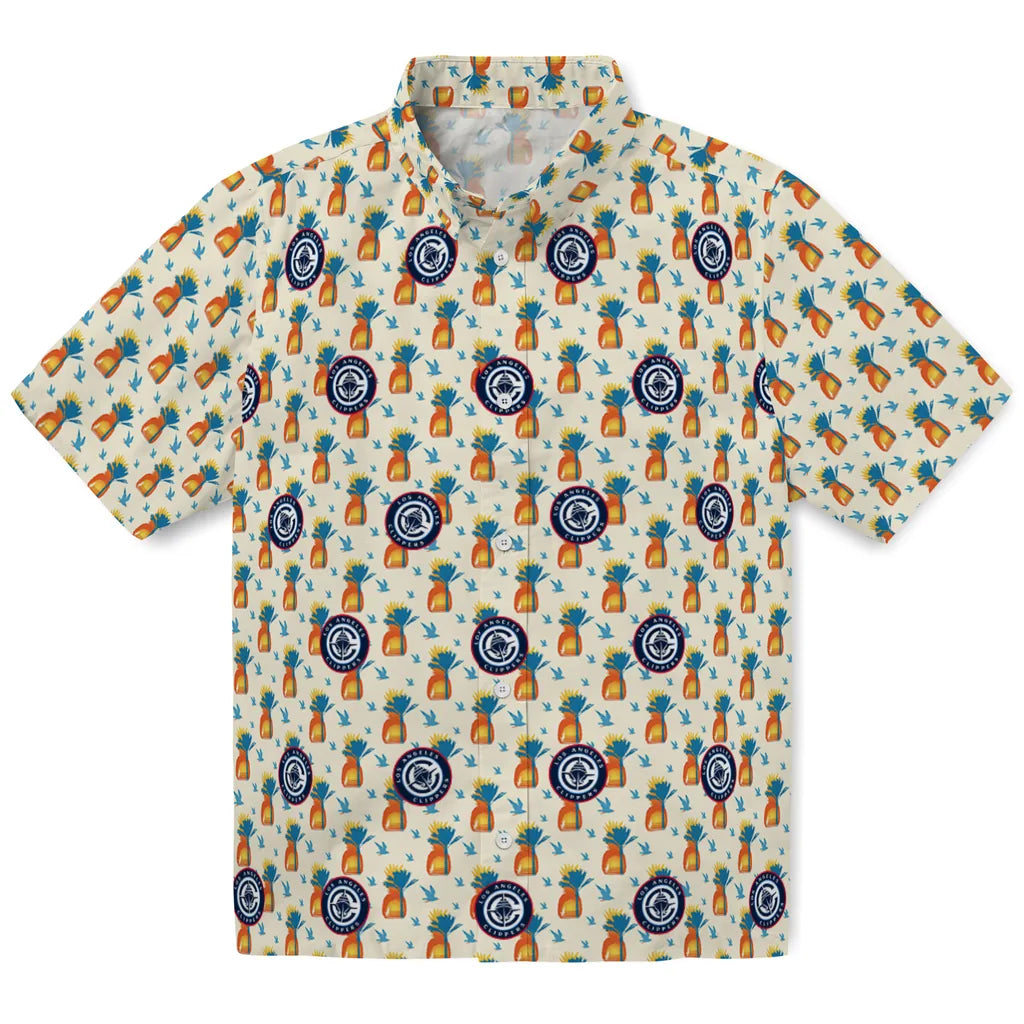 Los Angeles Clippers Hawaiian Shirt - Pineapple Delight | Hula Hawaiian Shirts
