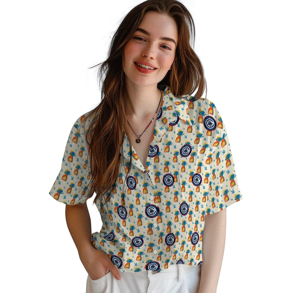 Los Angeles Clippers Hawaiian Shirt - Pineapple Delight | Hula Hawaiian Shirts