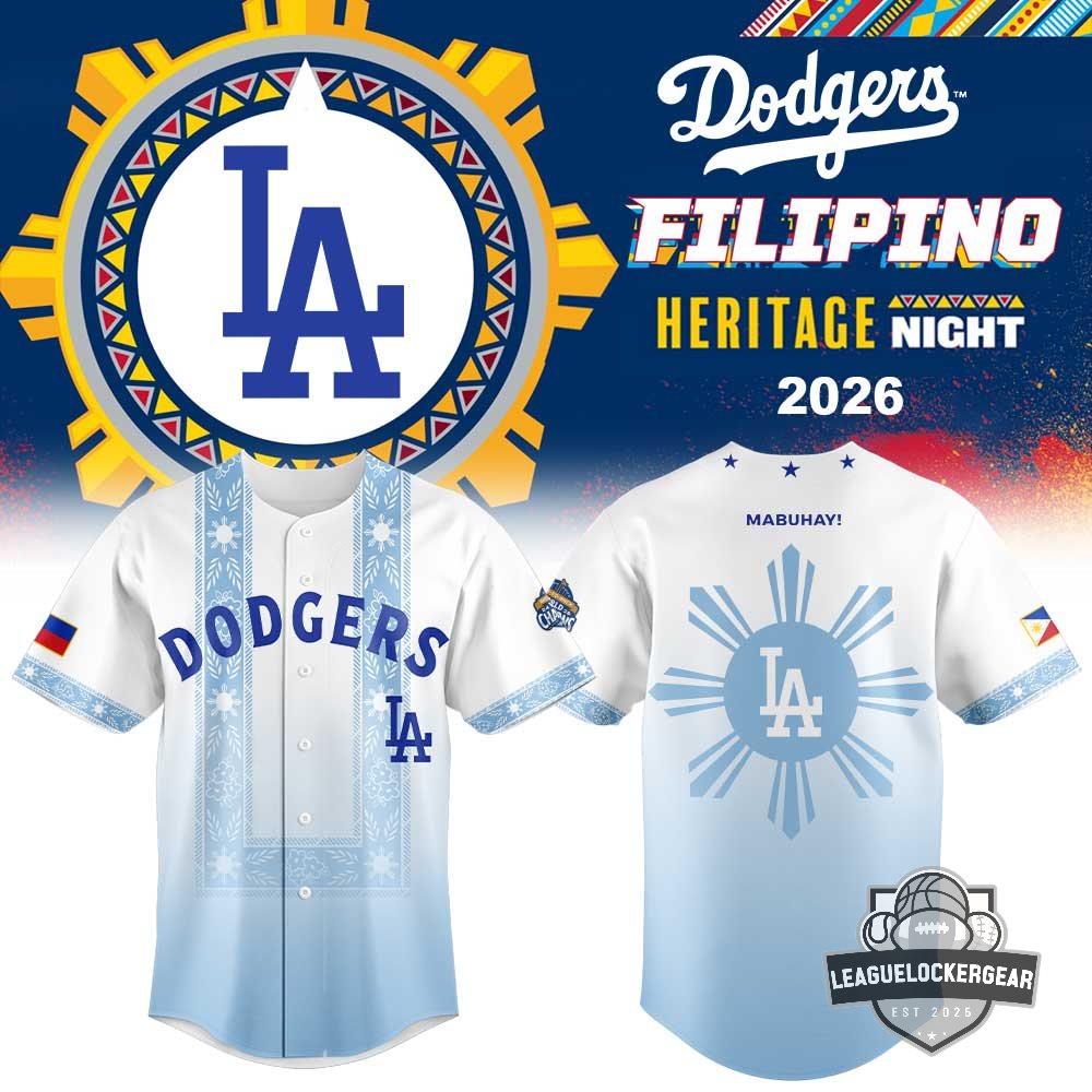 Los Angeles Dodgers Filipino Heritage Night 2026 Baseball Jersey - LeagueLockerGear