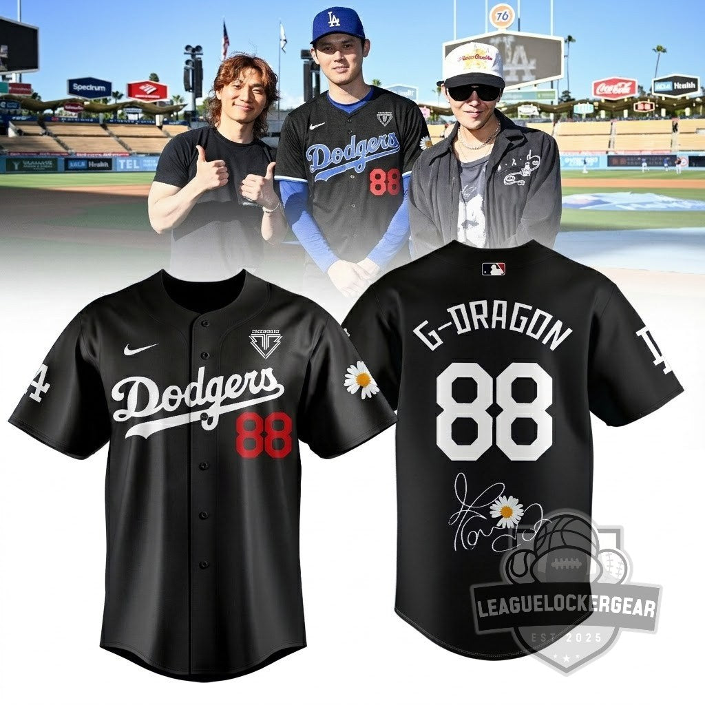 Los Angeles Dodgers G-Dragon BIGBANG Baseball Jersey - LeagueLockerGear
