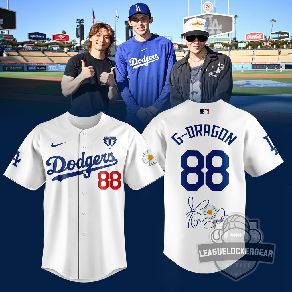 Los Angeles Dodgers G-Dragon BIGBANG Baseball Jersey - LeagueLockerGear