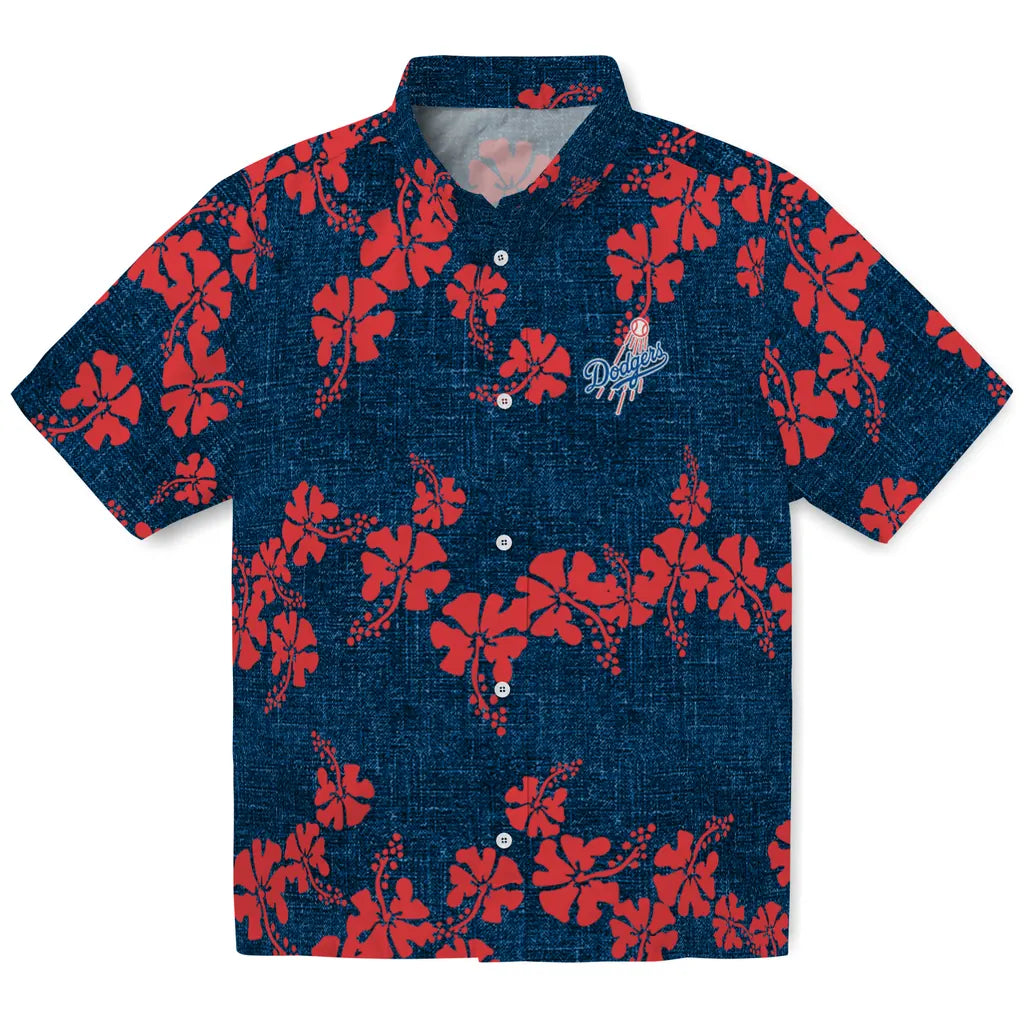 Los Angeles Dodgers Hawaiian Shirt - 50th State Flower | Hula Hawaiian Shirts