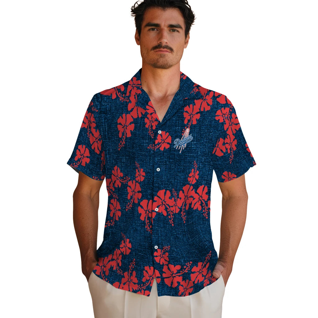 Los Angeles Dodgers Hawaiian Shirt - 50th State Flower | Hula Hawaiian Shirts