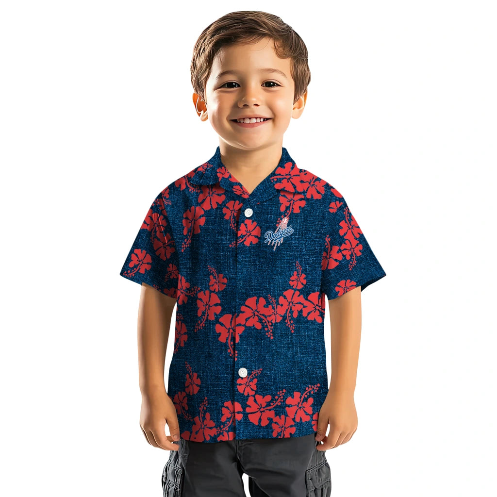 Los Angeles Dodgers Hawaiian Shirt - 50th State Flower | Hula Hawaiian Shirts