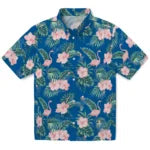 Los Angeles Dodgers Hawaiian Shirt - Flamingo and Hibiscus | Hula Hawaiian Shirts