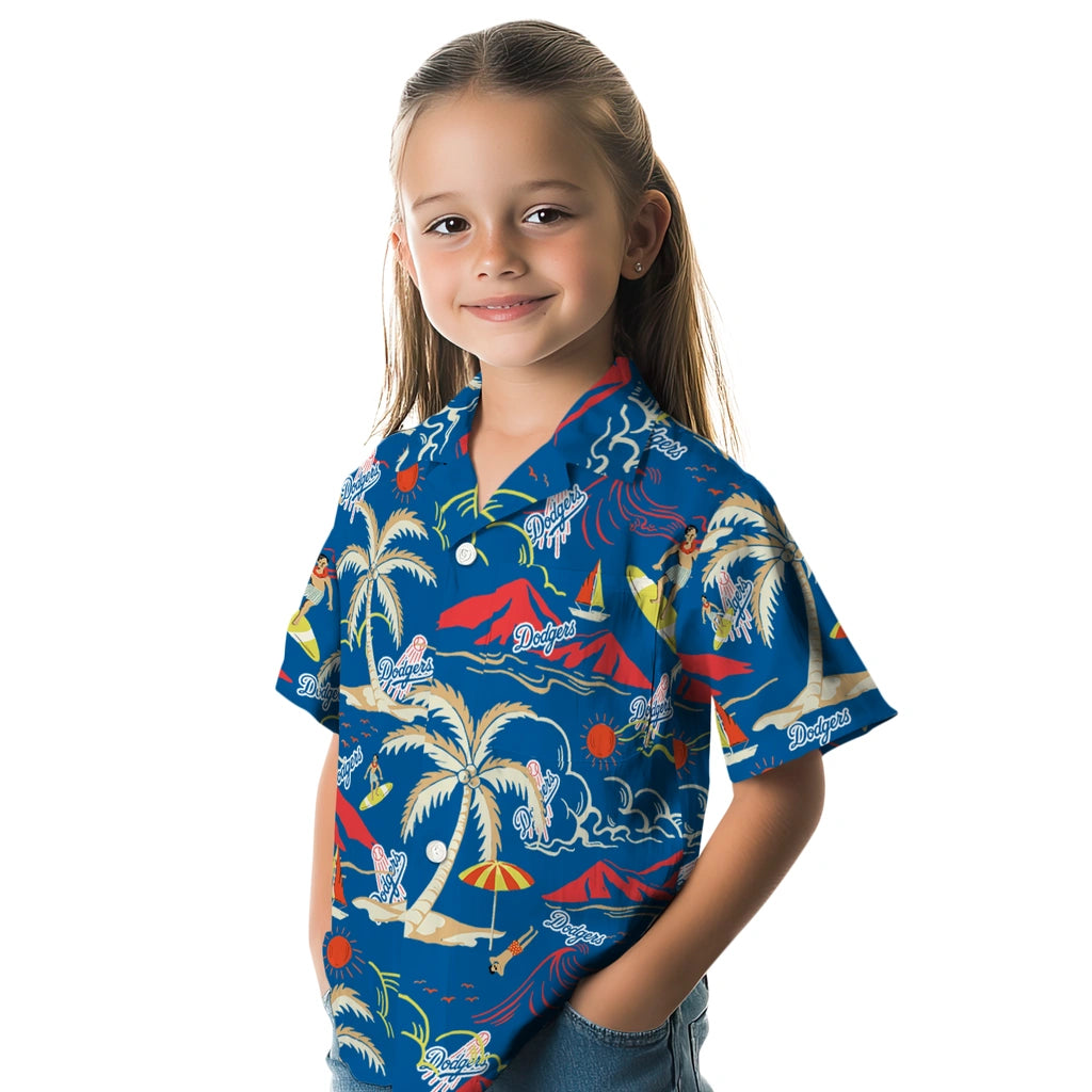 Los Angeles Dodgers Hawaiian Shirt - Palm Tree Island | Hula Hawaiian Shirts