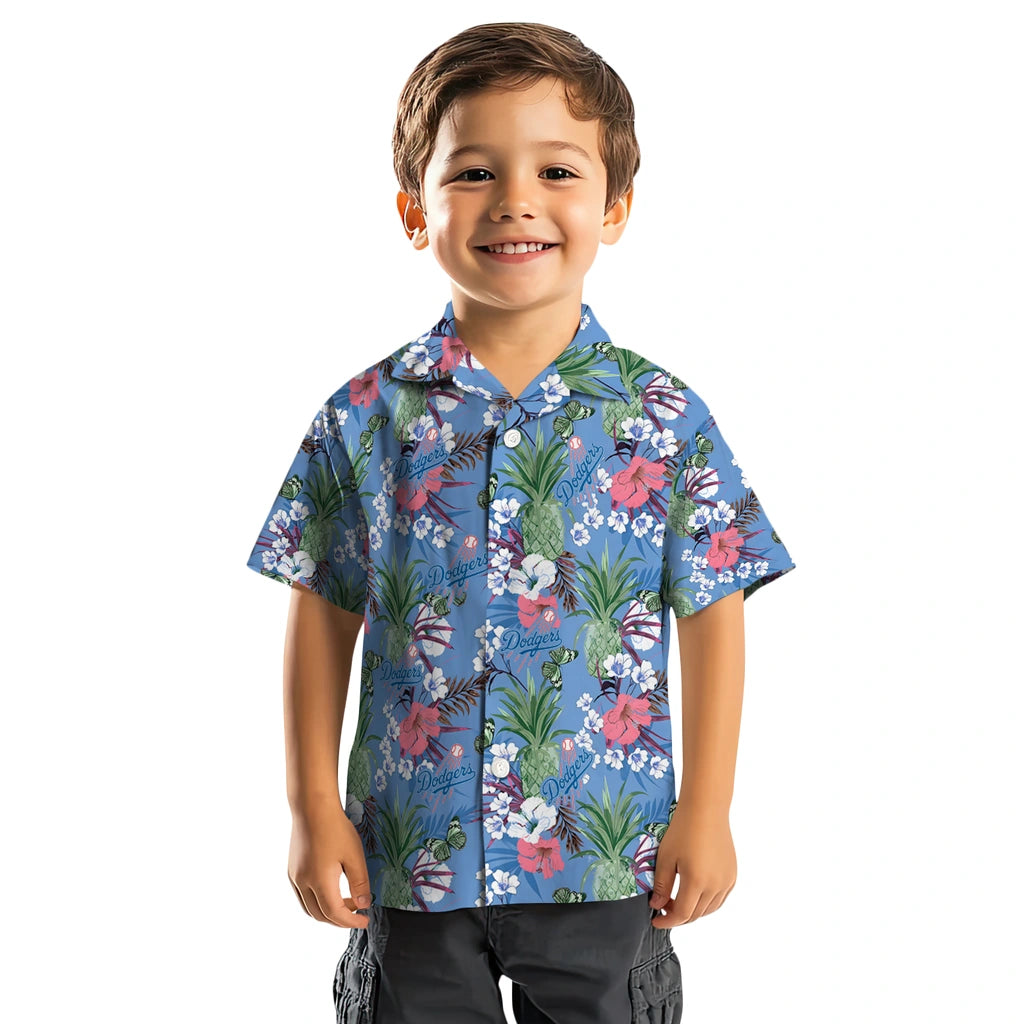 Los Angeles Dodgers Hawaiian Shirt - Pineapple Bouquet | Hula Hawaiian Shirts