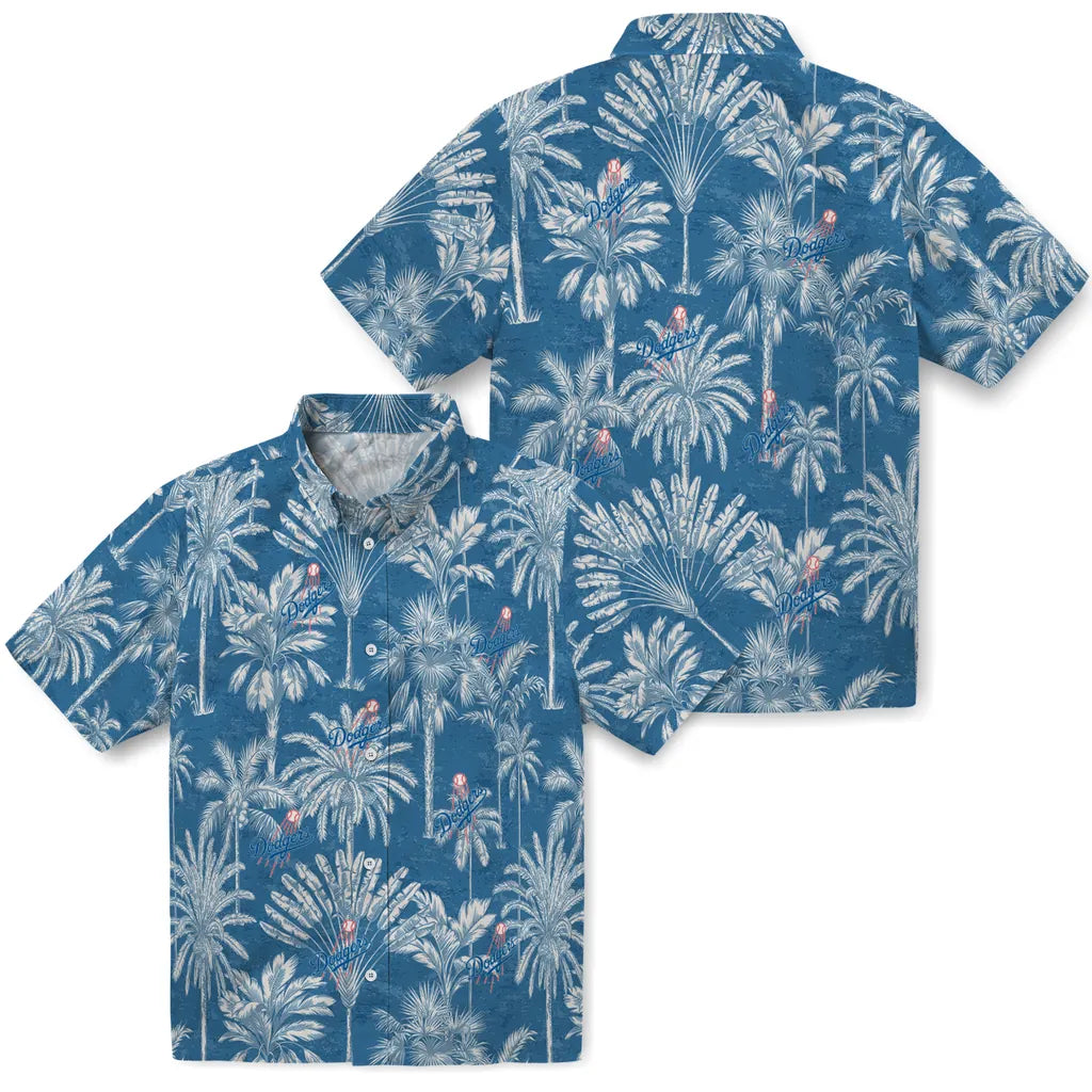 Los Angeles Dodgers Hawaiian Shirt - Vintage Palm Tree | Hula Hawaiian Shirts