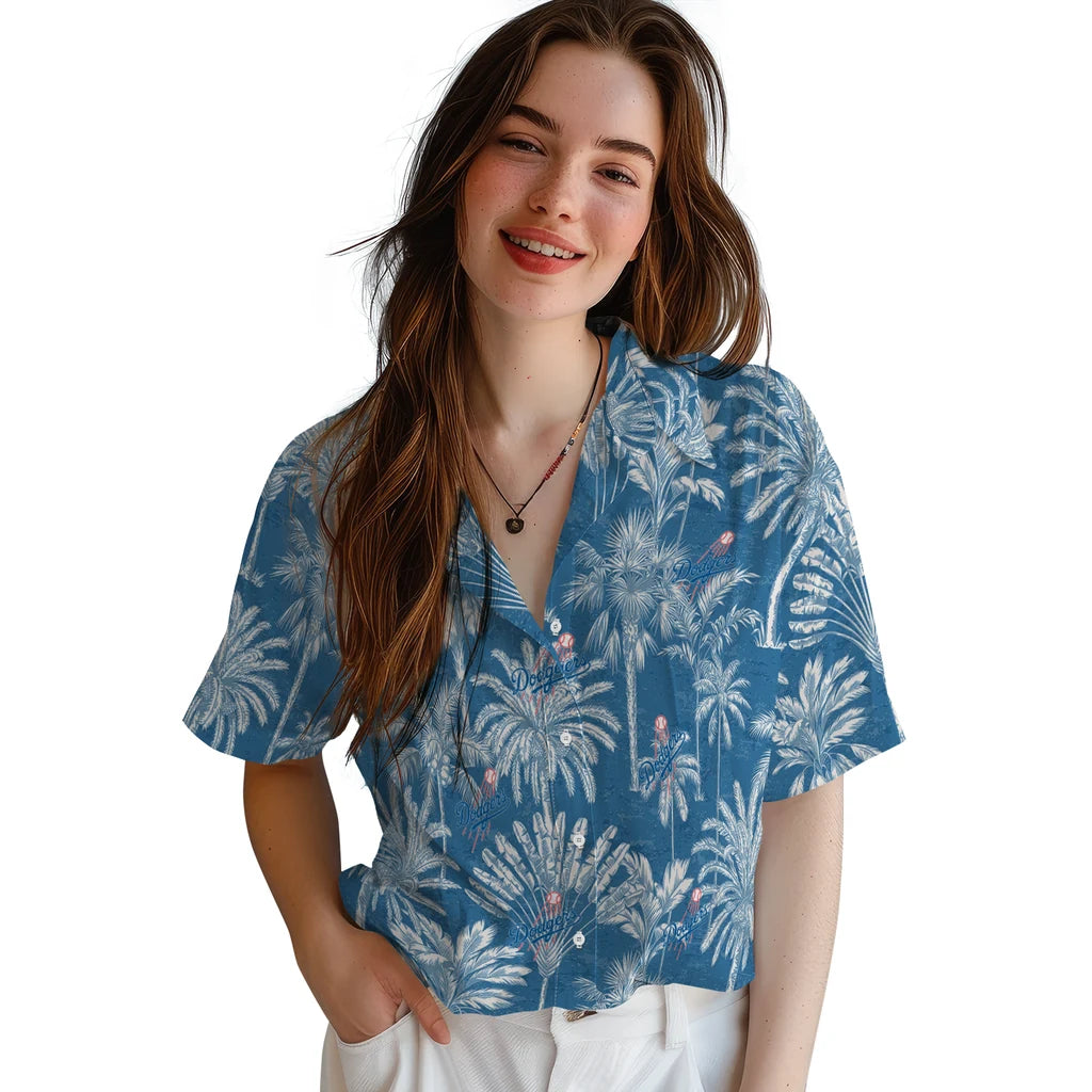 Los Angeles Dodgers Hawaiian Shirt - Vintage Palm Tree | Hula Hawaiian Shirts