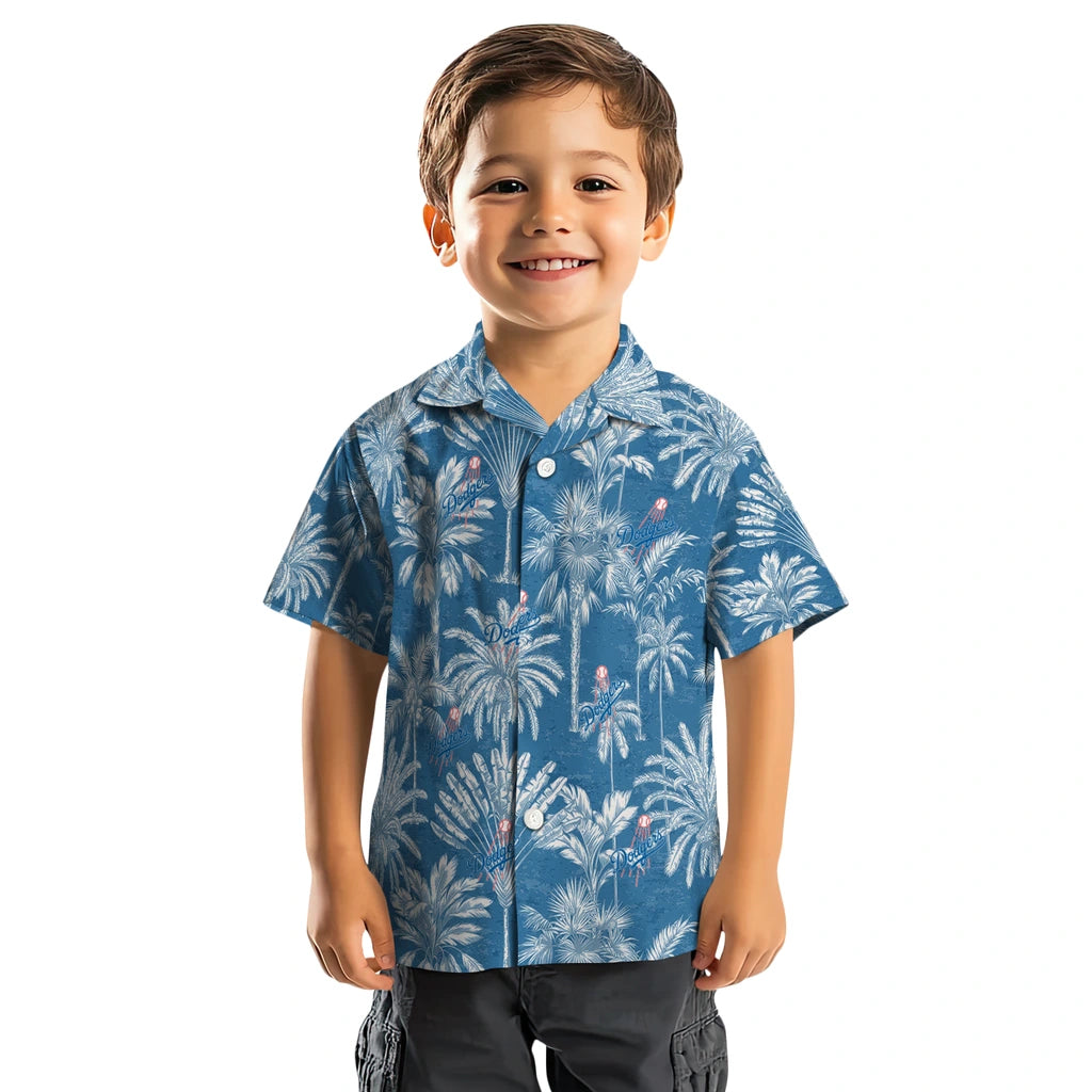 Los Angeles Dodgers Hawaiian Shirt - Vintage Palm Tree | Hula Hawaiian Shirts