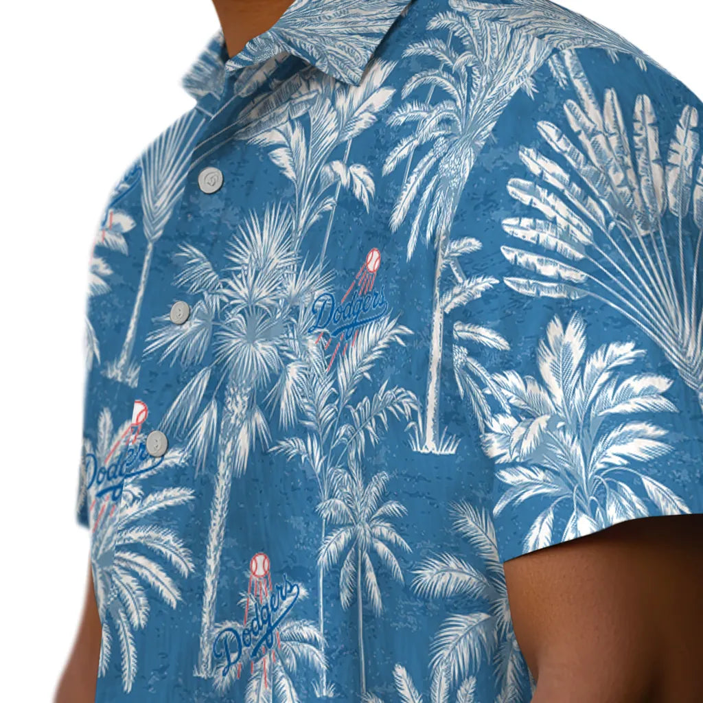 Los Angeles Dodgers Hawaiian Shirt - Vintage Palm Tree | Hula Hawaiian Shirts