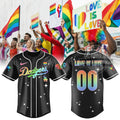 Los Angeles Dodgers Pride Month Love Is Love Baseball Jersey - LeagueLockerGear