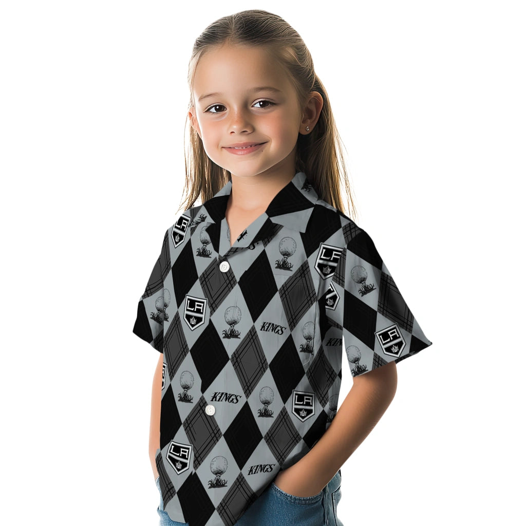 Los Angeles Kings Hawaiian Shirt - Golfing Plaid | Hula Hawaiian Shirts