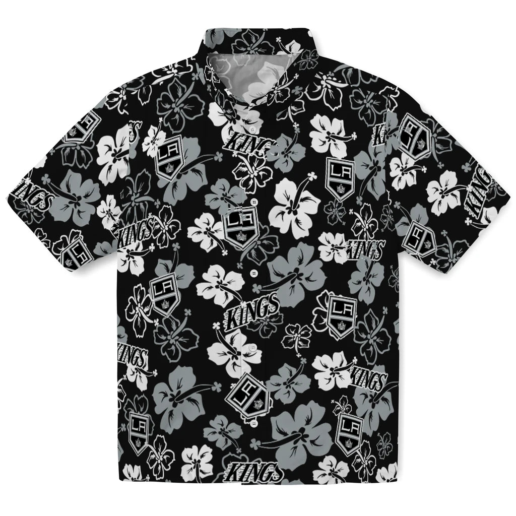 Los Angeles Kings Hawaiian Shirt - Hibiscus Flower Design | Hula Hawaiian Shirts