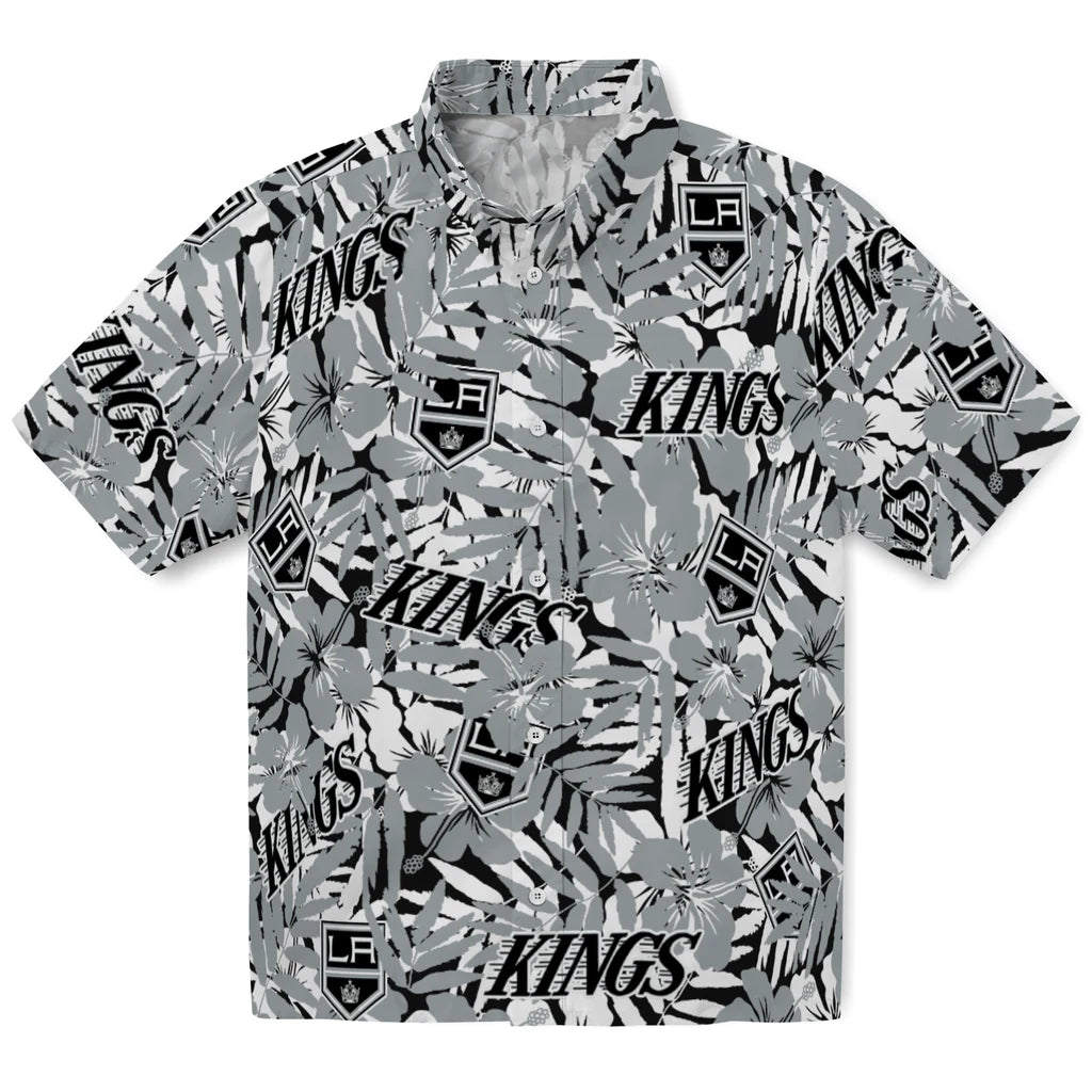 Los Angeles Kings Hawaiian Shirt - Hibiscus Overlay | Hula Hawaiian Shirts