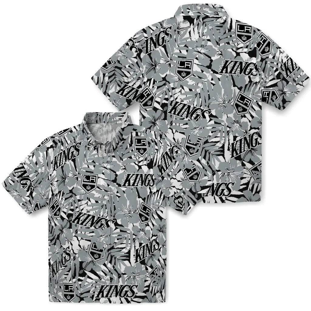 Los Angeles Kings Hawaiian Shirt - Hibiscus Overlay | Hula Hawaiian Shirts