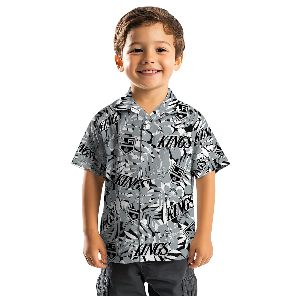 Los Angeles Kings Hawaiian Shirt - Hibiscus Overlay | Hula Hawaiian Shirts