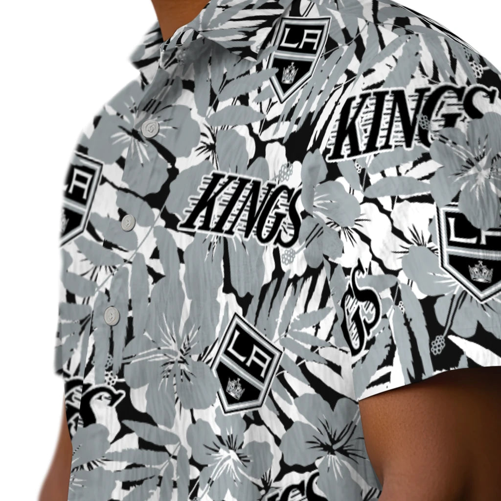 Los Angeles Kings Hawaiian Shirt - Hibiscus Overlay | Hula Hawaiian Shirts