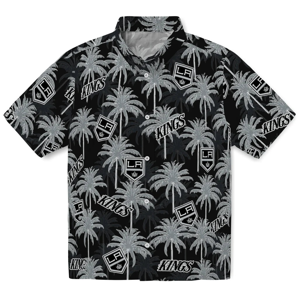 Los Angeles Kings Hawaiian Shirt - Palm Tree Motif | Hula Hawaiian Shirts