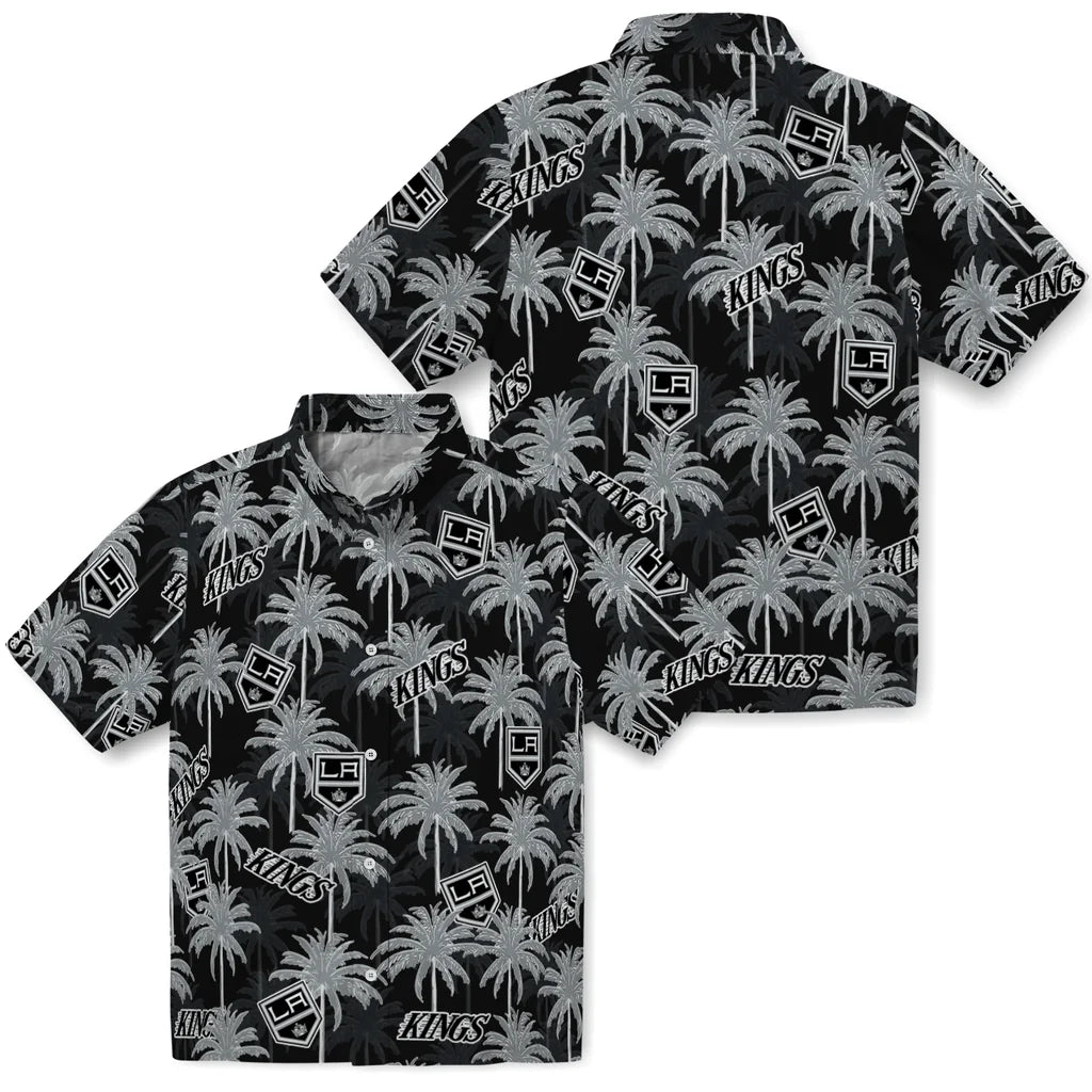 Los Angeles Kings Hawaiian Shirt - Palm Tree Motif | Hula Hawaiian Shirts