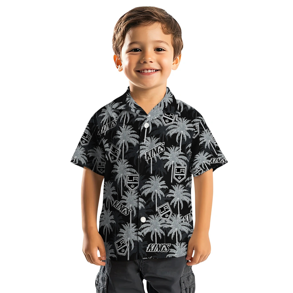 Los Angeles Kings Hawaiian Shirt - Palm Tree Motif | Hula Hawaiian Shirts