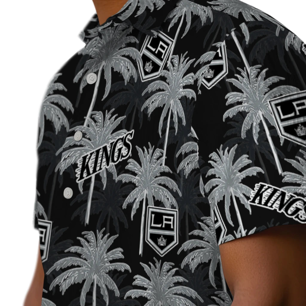 Los Angeles Kings Hawaiian Shirt - Palm Tree Motif | Hula Hawaiian Shirts