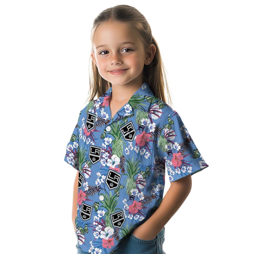 Los Angeles Kings Hawaiian Shirt - Pineapple Bouquet | Hula Hawaiian Shirts