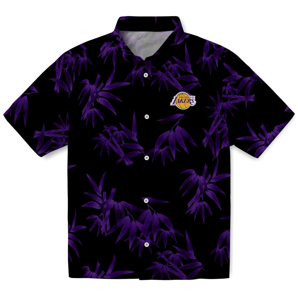 Los Angeles Lakers Hawaiian Shirt - Bamboo Branches | Hula Hawaiian Shirts