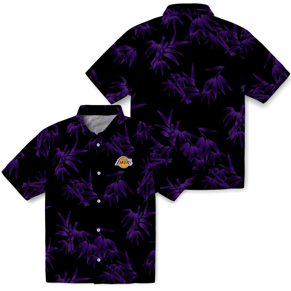 Los Angeles Lakers Hawaiian Shirt - Bamboo Branches | Hula Hawaiian Shirts