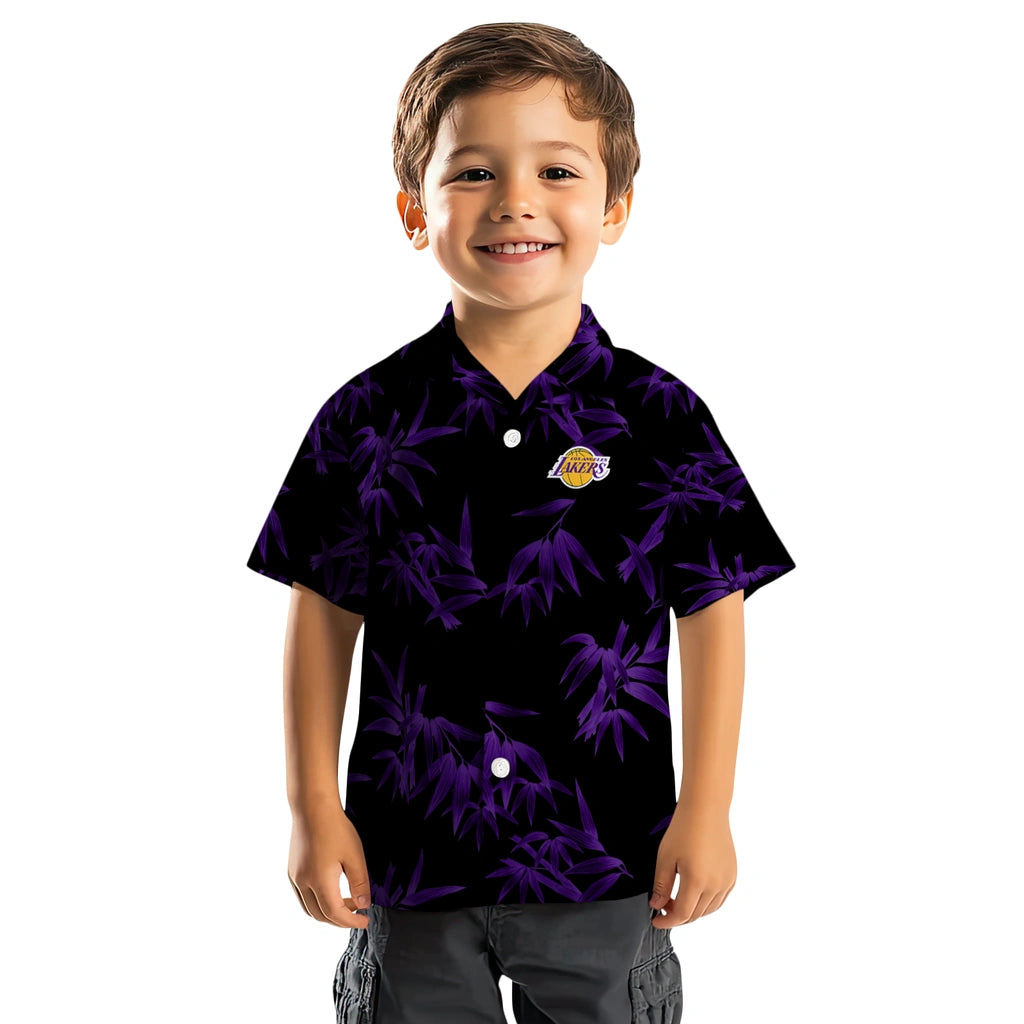Los Angeles Lakers Hawaiian Shirt - Bamboo Branches | Hula Hawaiian Shirts