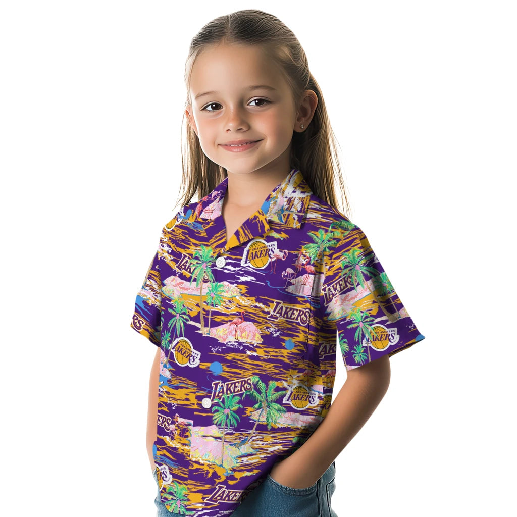 Los Angeles Lakers Hawaiian Shirt - Hawaii Island | Hula Hawaiian Shirts