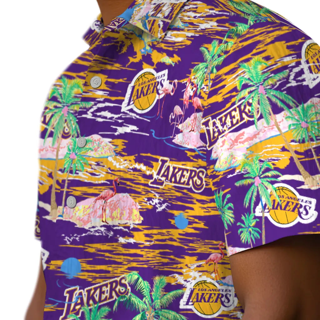 Los Angeles Lakers Hawaiian Shirt - Hawaii Island | Hula Hawaiian Shirts