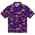 Los Angeles Lakers Hawaiian Shirt - Palm And Clouds | Hula Hawaiian Shirts