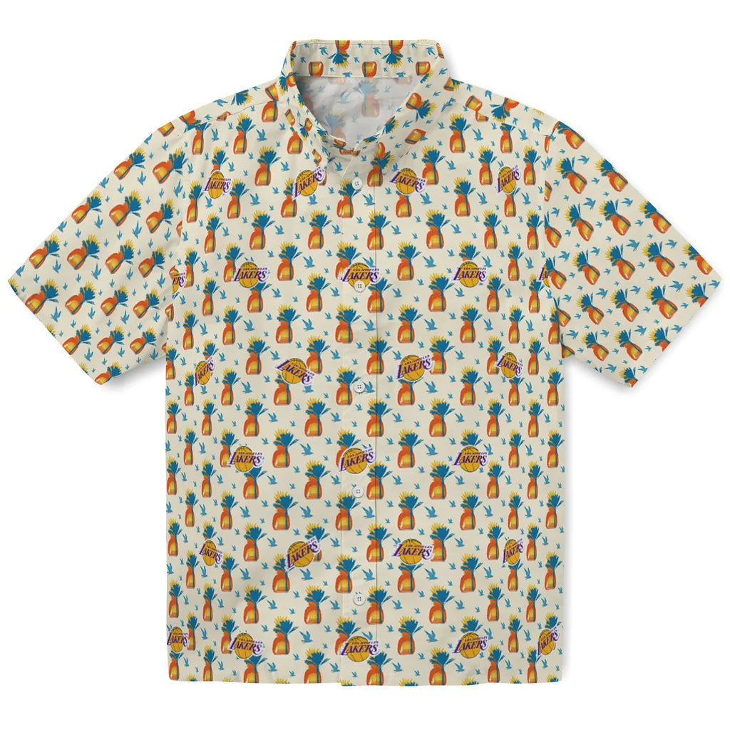 Los Angeles Lakers Hawaiian Shirt - Pineapple Delight | Hula Hawaiian Shirts