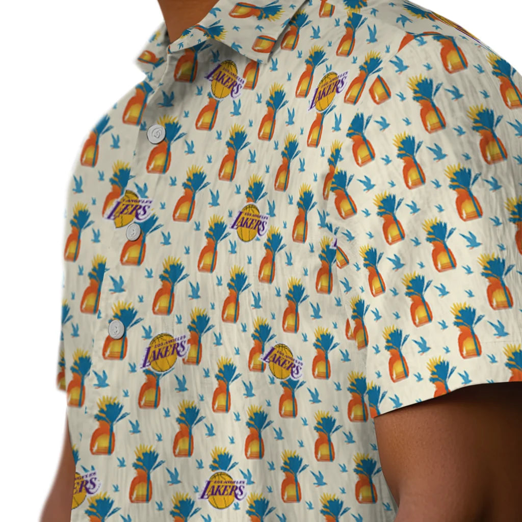 Los Angeles Lakers Hawaiian Shirt - Pineapple Delight | Hula Hawaiian Shirts