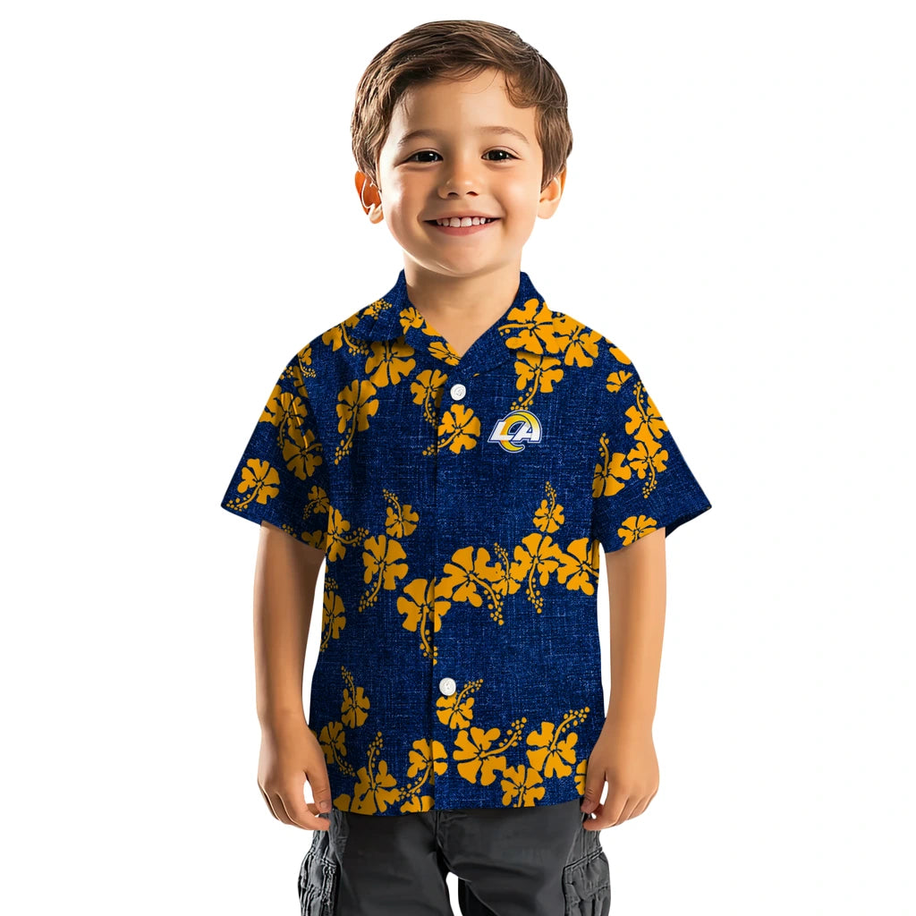 Los Angeles Rams Hawaiian Shirt - 50th State Flower | Hula Hawaiian Shirts