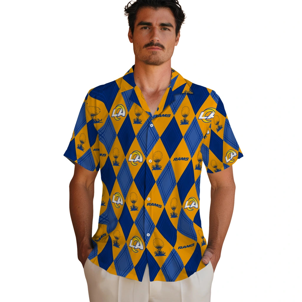 Los Angeles Rams Hawaiian Shirt - Golfing Plaid | Hula Hawaiian Shirts