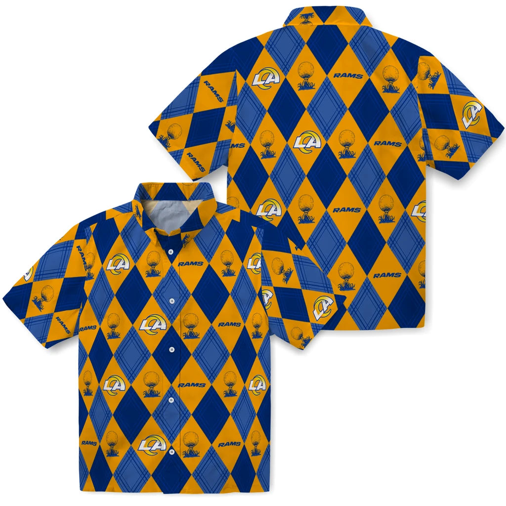 Los Angeles Rams Hawaiian Shirt - Golfing Plaid | Hula Hawaiian Shirts