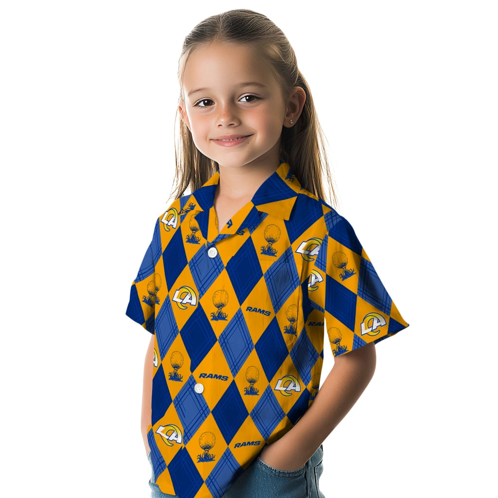 Los Angeles Rams Hawaiian Shirt - Golfing Plaid | Hula Hawaiian Shirts