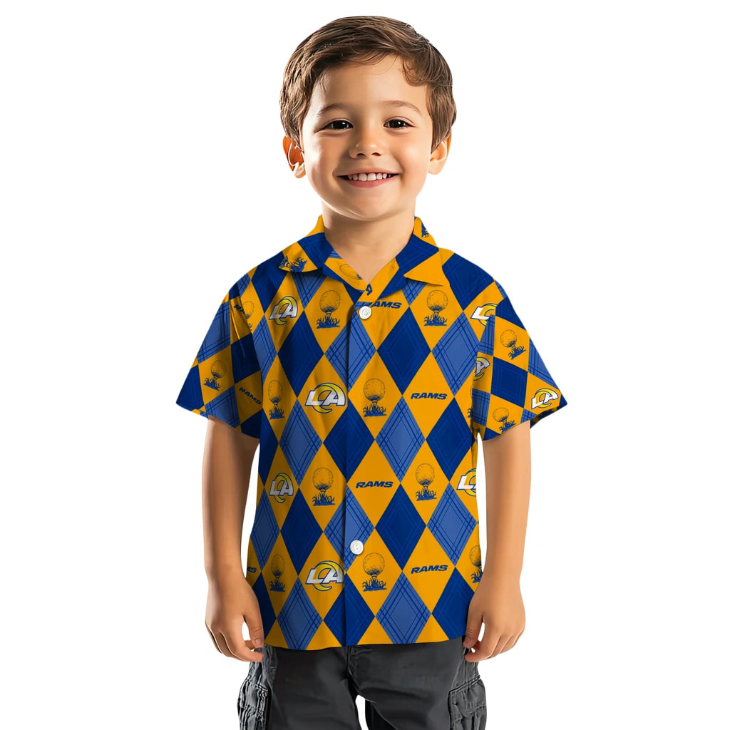Los Angeles Rams Hawaiian Shirt - Golfing Plaid | Hula Hawaiian Shirts