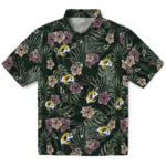 Los Angeles Rams Hawaiian Shirt - Hibiscus Leaves Pattern | Hula Hawaiian Shirts