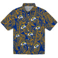 Los Angeles Rams Hawaiian Shirt - Leaf Outline | Hula Hawaiian Shirts