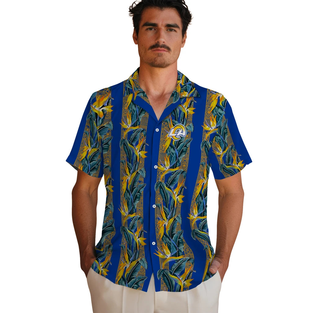 Los Angeles Rams Hawaiian Shirt - Paradise Vines | Hula Hawaiian Shirts