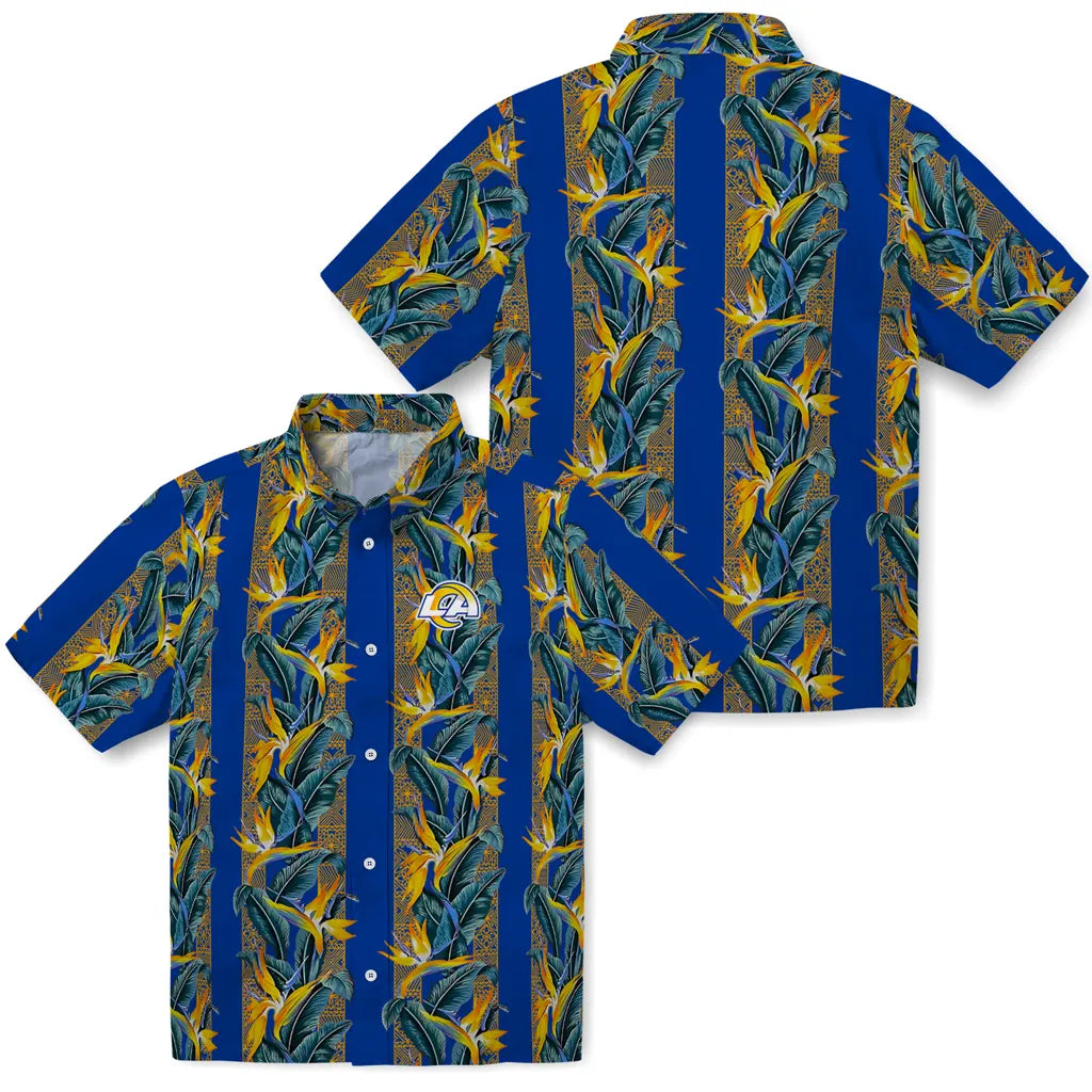 Los Angeles Rams Hawaiian Shirt - Paradise Vines | Hula Hawaiian Shirts