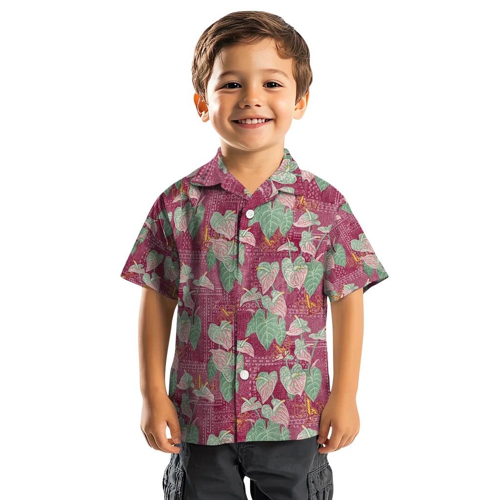 Louisiana-Monroe Warhawks Hawaiian Shirt - Anthurium Overlay | Hula Hawaiian Shirts