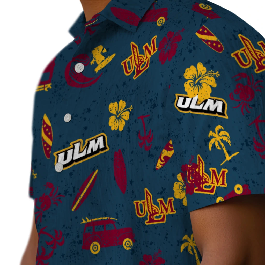 Louisiana-Monroe Warhawks Hawaiian Shirt - Beach Vibe | Hula Hawaiian Shirts