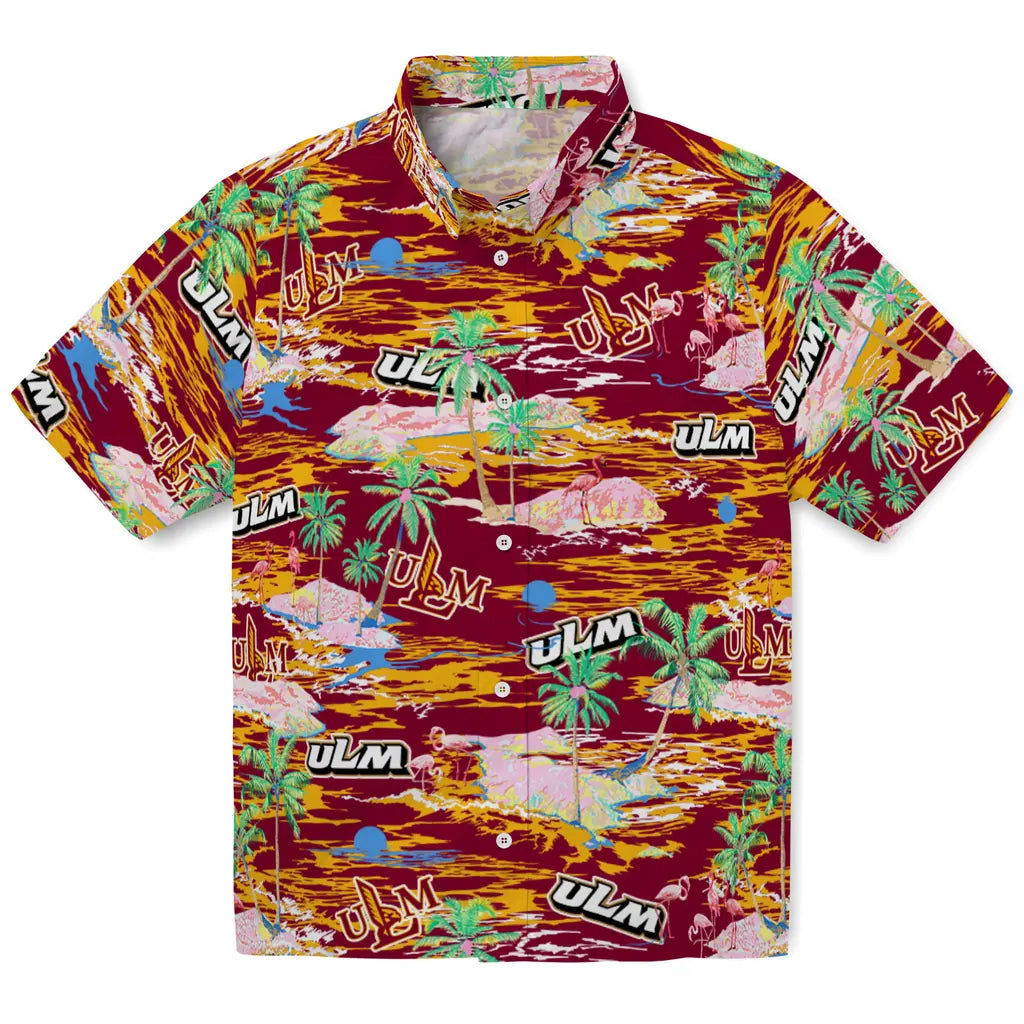 Louisiana-Monroe Warhawks Hawaiian Shirt - Hawaii Island | Hula Hawaiian Shirts