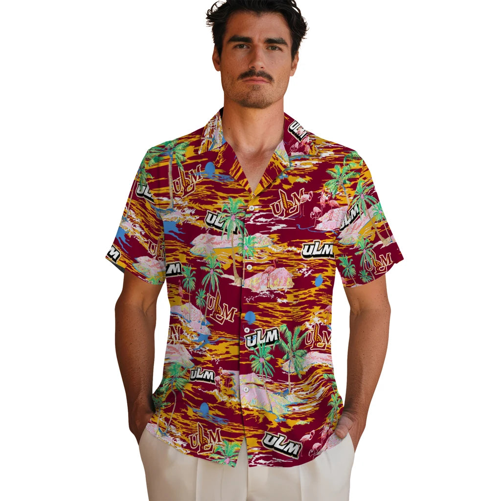 Louisiana-Monroe Warhawks Hawaiian Shirt - Hawaii Island | Hula Hawaiian Shirts