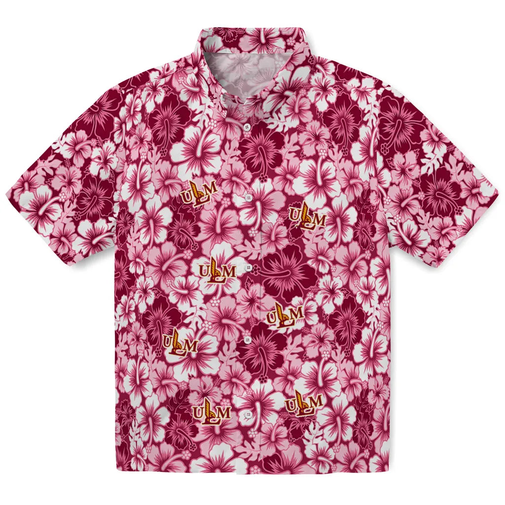 Louisiana-Monroe Warhawks Hawaiian Shirt - Hibiscus Blooms | Hula Hawaiian Shirts